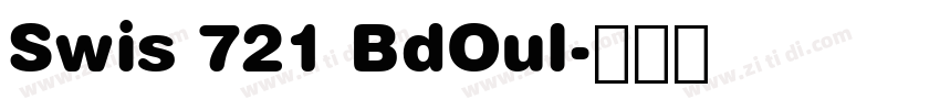 Swis 721 BdOul字体转换